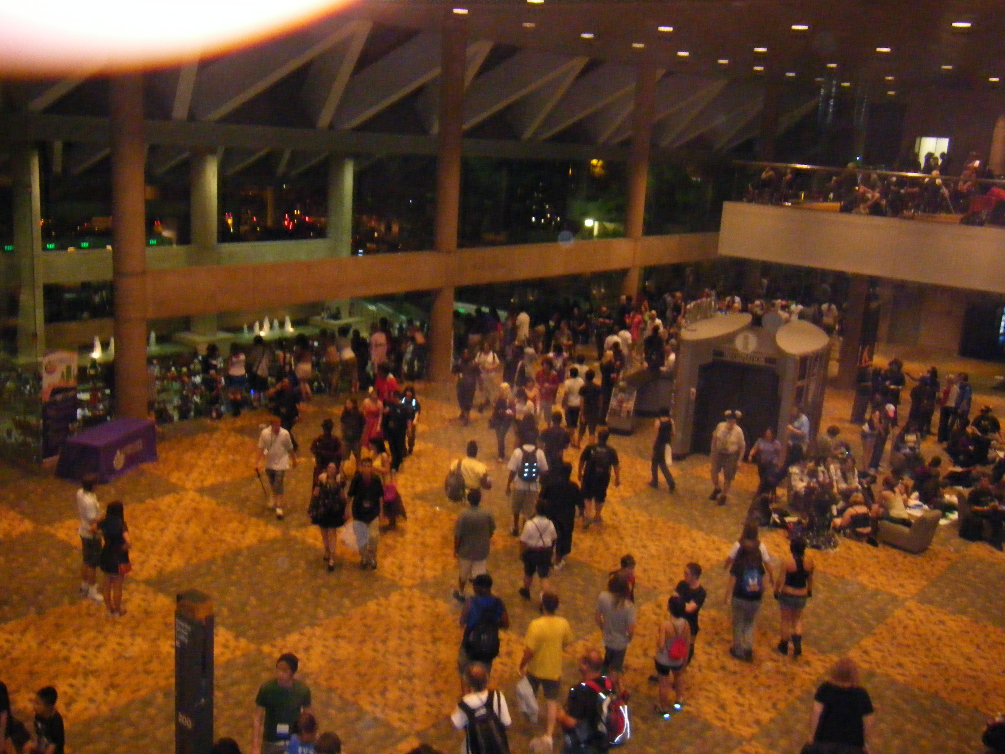 The main floor of the convention