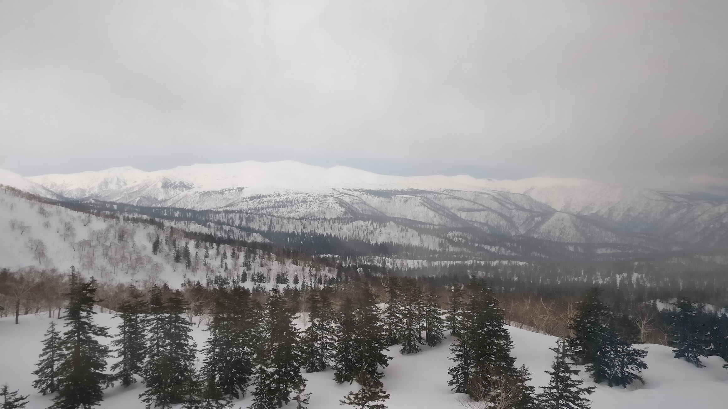 The breathtaking view from the summit of Mt. Asahidake